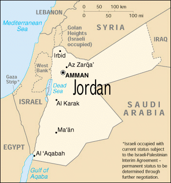 Map of Jordan